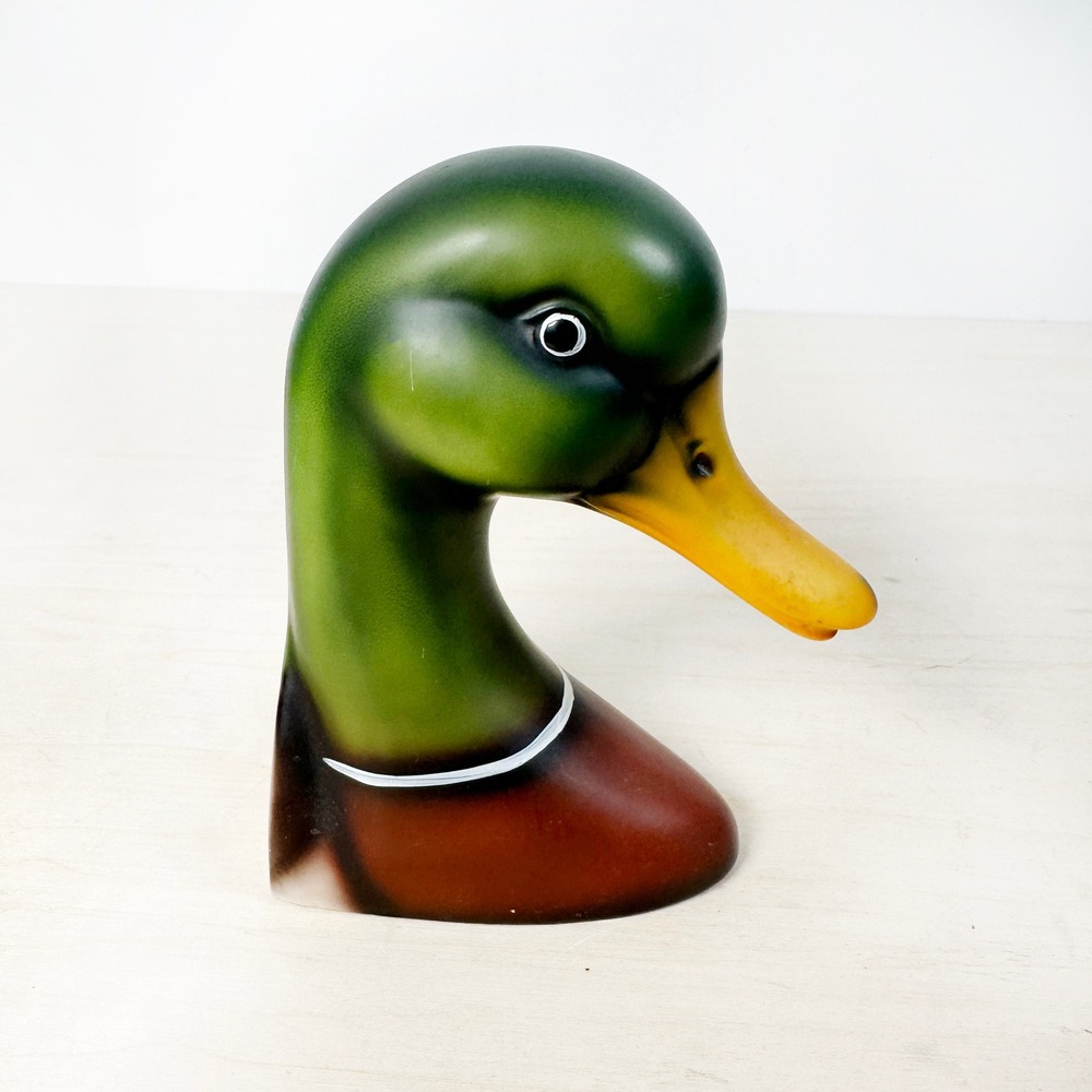 Vintage Duck‎ Book End Fill with Sand Mallard 7 Inch Hand Painted